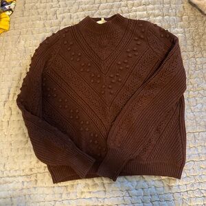 Sezane Chocolate Brown Sweater